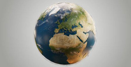 Téléchargez les photos : Monde globe planète Terre 3d-illustration. éléments de cette image - en image libre de droit