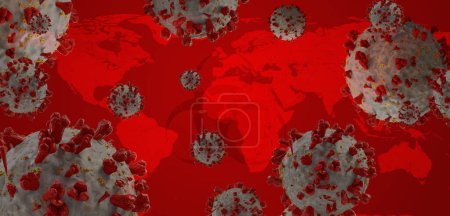 Photo for "world map virus COVID-19 Coronavirus symbolic detailed design - Royalty Free Image