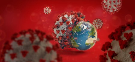 Photo for "world wide concept of SARS-CoV-2 2019-ncov Coronavirus 3d - Royalty Free Image