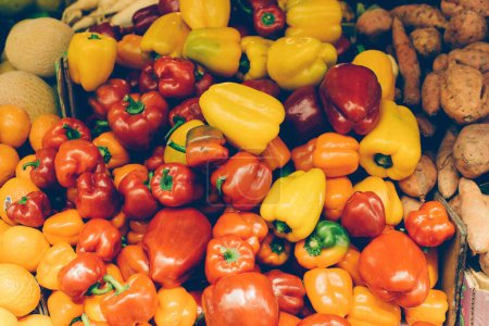 Photo for Bunch of peppers with other vegetables - Royalty Free Image