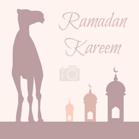 Foto de Saludo del Ramadán con camello - Imagen libre de derechos