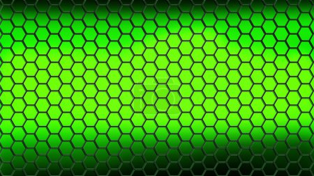 Téléchargez les photos : Hexagones noirs sur fond vert - en image libre de droit