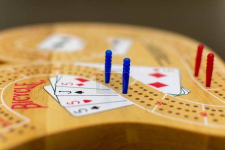 Photo for Cribbage card game and board - Royalty Free Image
