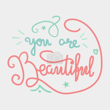 Photo for Motivation and Beauty Lettering Concept - Royalty Free Image