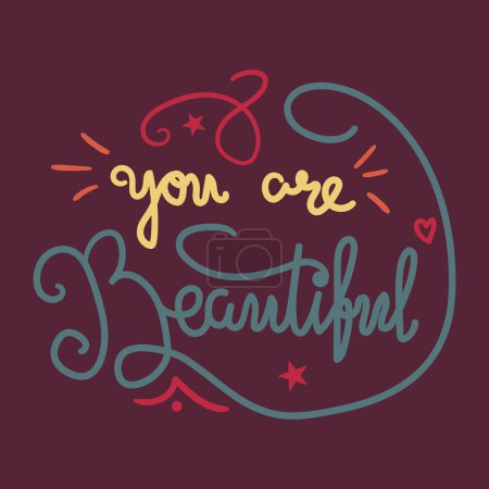 Photo for Motivation and Beauty Lettering Concept - Royalty Free Image