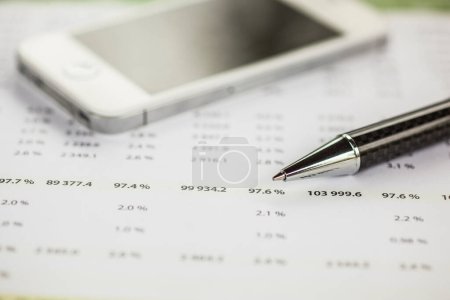 Photo for Accounting Calculating Cost Economic on office table - Royalty Free Image