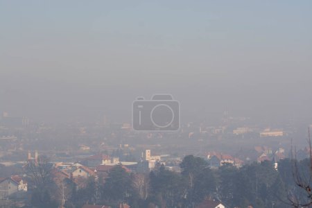Foto de Contaminación del aire Downtown District - Imagen libre de derechos