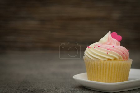 Photo for Close up view of delicious sweet cupcake - Royalty Free Image