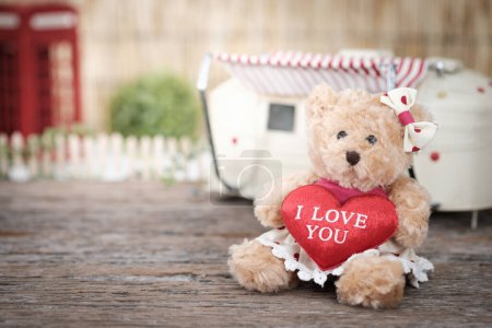 Photo for Cute Valentines day greeting card - Royalty Free Image