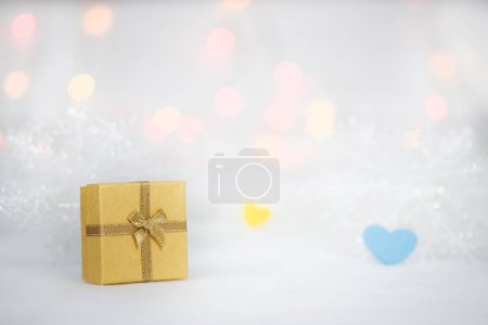 Photo for Close-up shot of decorated gift box for festive background, valentines day concept - Royalty Free Image