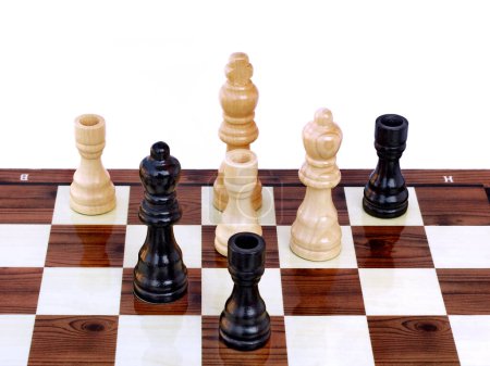 Foto de Juego de ajedrez, jaque mate de cerca - Imagen libre de derechos