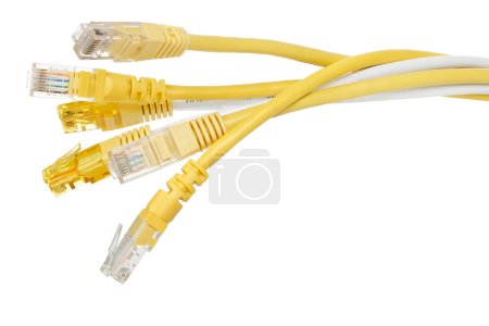 Téléchargez les photos : Câbles internet avec fond blanc - en image libre de droit