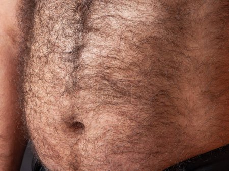 Photo for Big hairy belly on background, close up - Royalty Free Image