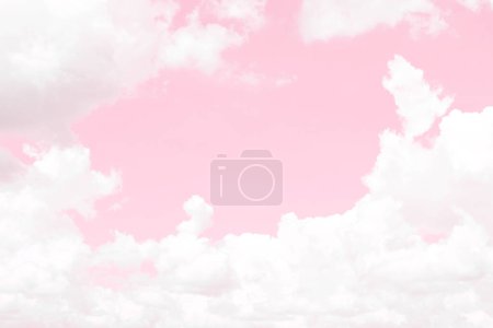 Photo for Blurred sky soft pink cloud, blur sky pastel pink color soft background, love valentine background, pink soft blur sky wallpaper - Royalty Free Image