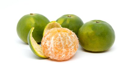 Photo for Orange fruit isolated on the white background - Royalty Free Image