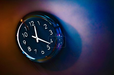 Photo for Clock on blur background - Royalty Free Image