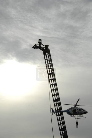 Photo for The helicopter in the sky - Royalty Free Image