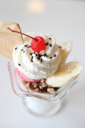 Photo for Ice cream with fruits and nuts - Royalty Free Image