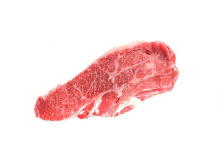 Photo for "raw beef steak isolated in white background" - Royalty Free Image