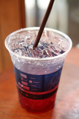 Photo for Strawberry soda, close up - Royalty Free Image