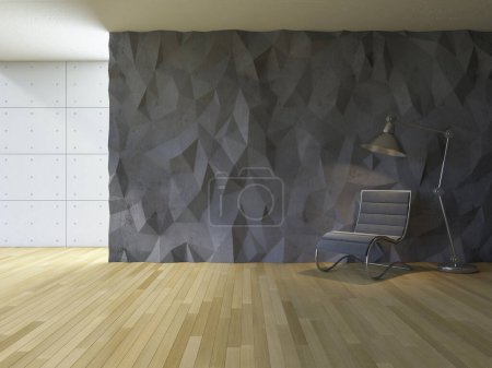 Photo for 3Ds interior polygon wall, 3d illustration - Royalty Free Image