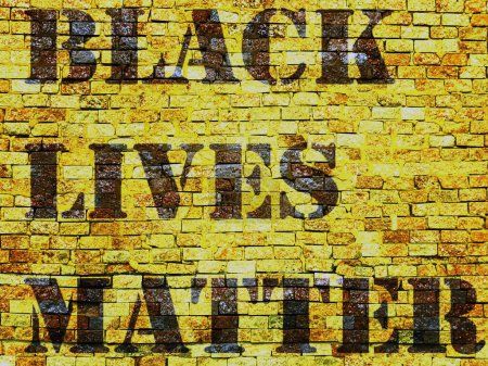 Foto de Black Lives Matter consigna manifestantes contra el racismo negro africano A - Imagen libre de derechos