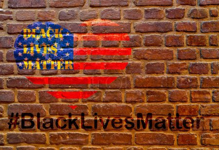 Photo for Black Lives Matter hashtag slogan anti Black racism, African-American protest sign - Royalty Free Image