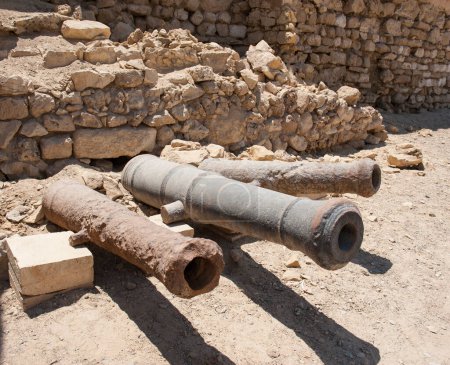 Photo for Old canons at a roman fort - Royalty Free Image