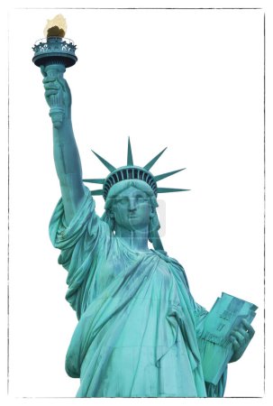 Téléchargez les photos : Lady Liberty sur fond blanc - en image libre de droit