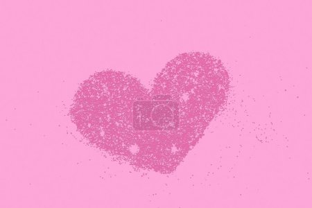 Téléchargez les photos : Formes d'amour de coeur faites de paillettes pour le fond - en image libre de droit