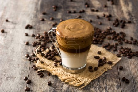 Photo for Creamy iced dalgona coffee, close up - Royalty Free Image