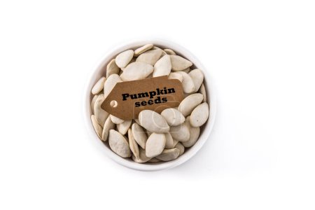 Photo for Pumpkin seeds in bowl - Royalty Free Image