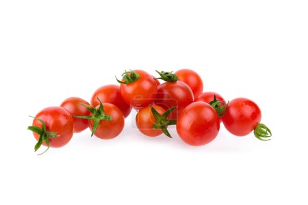 Foto de Tomates frescos Concepto de comida saludable. sobre fondo de mesa amarillo - Imagen libre de derechos