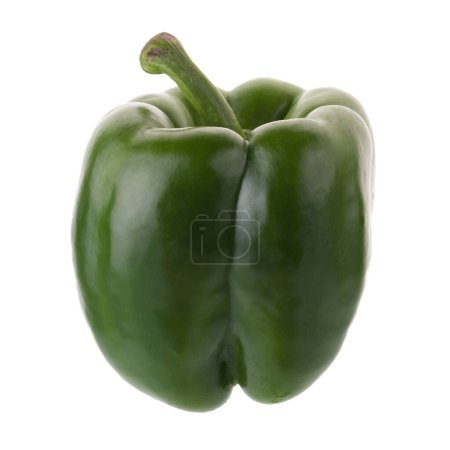 Photo for Green pepper shooted isolated on a white background - Royalty Free Image