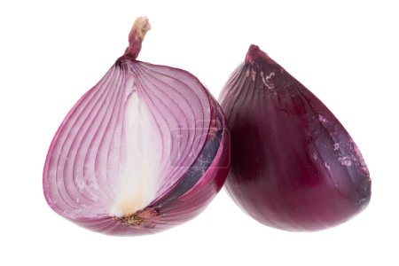 Photo for Sliced red onion isolated on a white background - Royalty Free Image