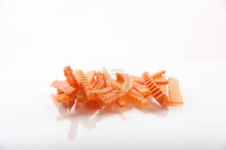 Photo for "Carrot sticks slice isolated in white background" - Royalty Free Image