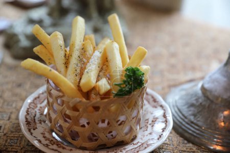 Photo for French fries in basket - Royalty Free Image