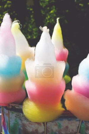 Foto de Colorido algodón de azúcar, de cerca - Imagen libre de derechos