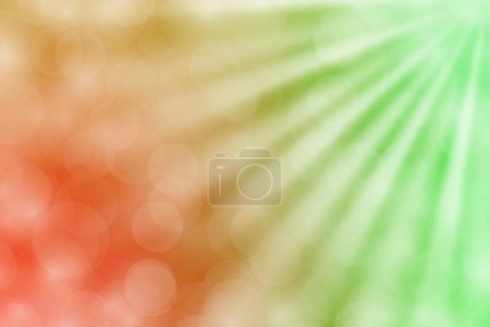 Téléchargez les photos : Colorful green and red bokeh lights beam shine on gradient red and green background for copy space, bokeh colorful light green and red soft shade, bokeh lights shine on gradient soft green and red - en image libre de droit