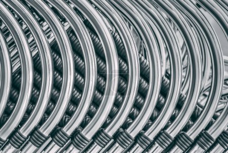Photo for Abstract curved metal tubes - Royalty Free Image