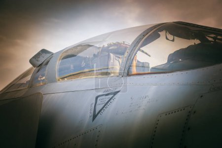 Photo for Old american aircraft fighter cockpit detail - Royalty Free Image