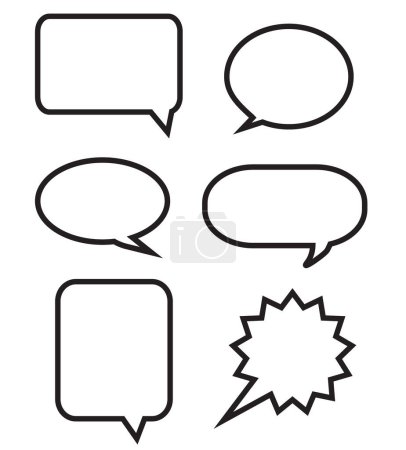 Photo for Blank empty speech bubbles on white background. flat style - Royalty Free Image