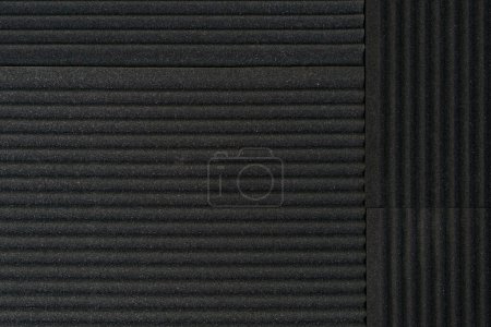 Photo for Close up of studio acoustic foam rubber wall pattern. - Royalty Free Image