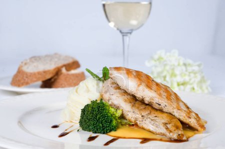 Photo for Grilled chicken breast a la carte meal - Royalty Free Image