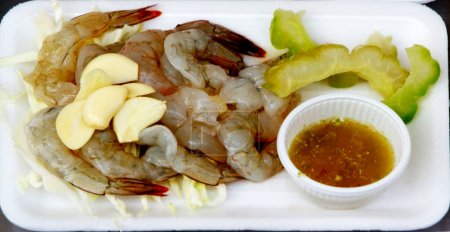 Téléchargez les photos : Crevettes dans la sauce de poisson, gros plan - en image libre de droit