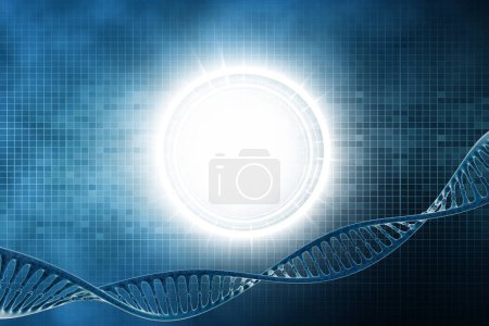 Photo for Abstract creative backdrop. digital illustration DNA background - Royalty Free Image