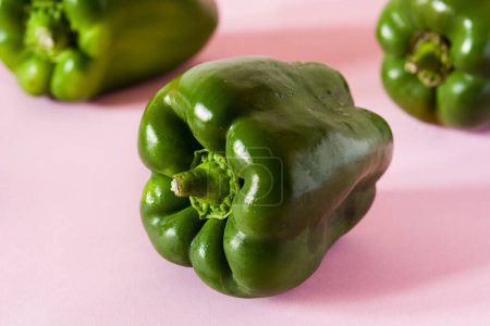 Photo for Fresh green peppers, close up view - Royalty Free Image