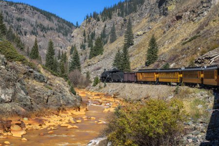 Foto de Tren histórico de máquinas de vapor en Colorado, EE.UU. - Imagen libre de derechos
