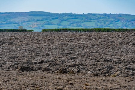 Foto de Vista del campo arado áspero - Imagen libre de derechos