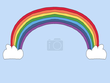 Photo for Rainbow of hope, colorful illustration - Royalty Free Image